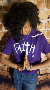 T-shirt "Faith" Hand painted By Reids' Design Men Large / Women XL