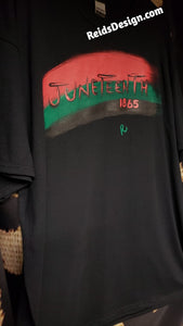 Sale...Reids' Design Hand Painted "Juneteenth" Men XL / 2X Women T-shirt