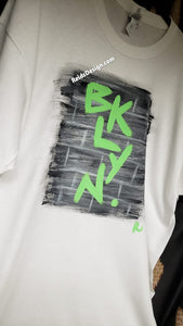 Reids' Design Hand Painted BKLYN Brick Wall XL Men / 2X Women T-shirt