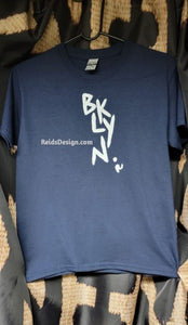 BKLYN Navy T-Shirt by Reids' Design ( Youth Size Medium )