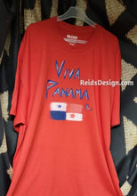 Load image into Gallery viewer, Red Viva Panama T-Shirts with Flag by Reids&#39; Design Men 2X / Women 3X