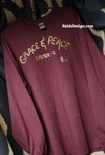 Load image into Gallery viewer, Reids&#39; Design Hand Painted  long sleeve &quot; Grace &amp; Peace XL Men / 2XL Women T-shirt