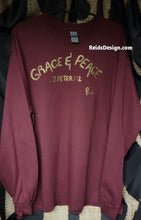 Load image into Gallery viewer, Reids&#39; Design Hand Painted  long sleeve &quot; Grace &amp; Peace XL Men / 2XL Women T-shirt