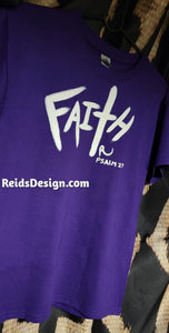 Sale...T-shirt "Faith" Hand painted By Reids' Design Youth Large