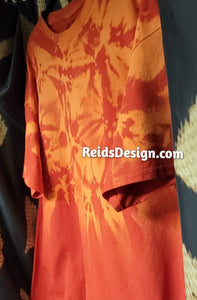 One of a Kind Handmade cotton Reversed Tie Dye / Bleach Tie Dye T-shirts by Reids' Design Men 2X / Women 3X