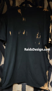 One of a Kind Vneck Handmade Reversed Tie Dye / Bleach Tie Dye T-shirts by Reids' Design Men 2x / Women 3X