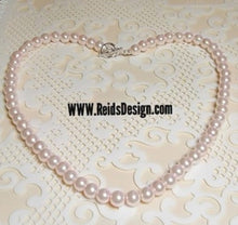 Load image into Gallery viewer, Sale...Light Pink 8mm Glass Pearls (size 18&quot; ) Necklace
