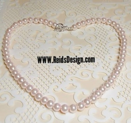 Sale...Light Pink 8mm Glass Pearls (size 18