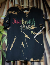 Load image into Gallery viewer, New Reids&#39; Design Hand Painted Tie Dye Juneteeth T-Shirt ( size Men XL / 2X Women ) T-shirt