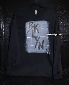 Reids' Design Hand Painted BKLYN Brick Wall T-Shirt (XL Men / 2X Women)