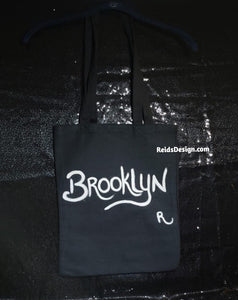 New Brooklyn Handmade Painted Canvas Tote Bags (size 13" ×15" inches) with Long Handle