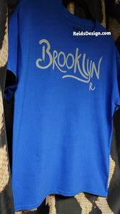 New Hand painted "Brooklyn" T-shirt By Reids' Design Men Large / Women XL