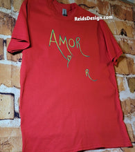 Load image into Gallery viewer, &quot;❤️&quot; Red AMOR ❤️ Hand Painted T-Shirt Men Med/ Women Large