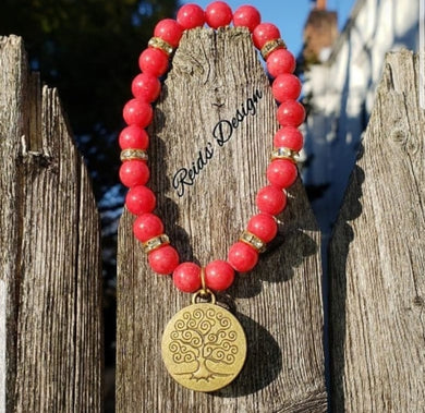 Sale...Tree of Life Red Mountain Jade Bracelet