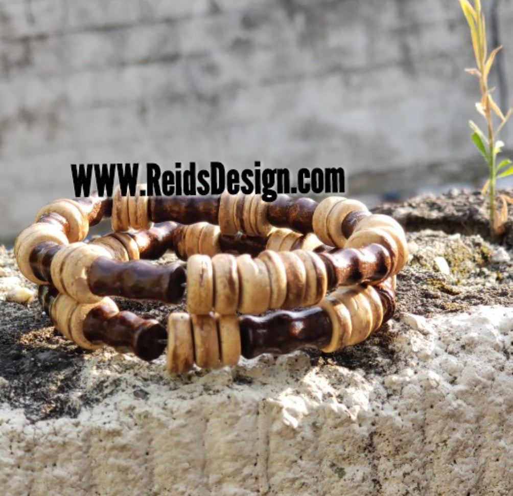 Sale....Stackable Coconut Heishi Wood Bracelet (Men)