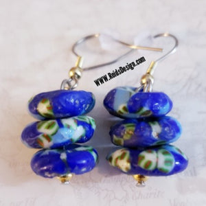 Sale....African Glass Earrings