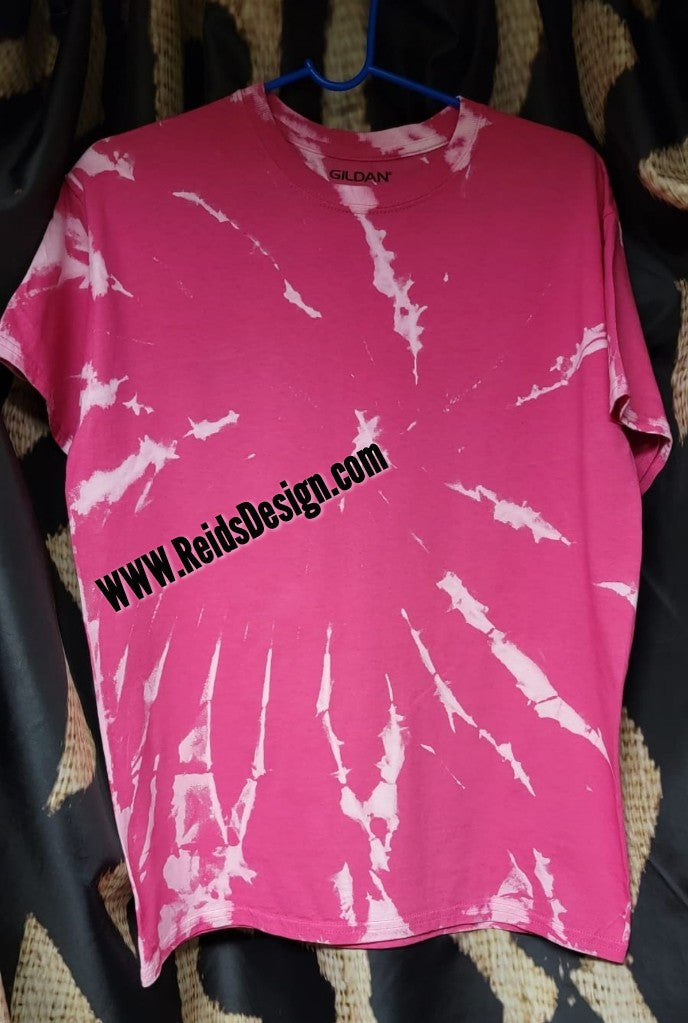 Bleach tie dye pink shirt new arrivals