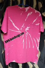 Load image into Gallery viewer, Pink...One of a Kind Handmade cotton Reversed Tie Dye / Bleach Tie Dye T-shirts by Reids&#39; Design Men Medium / Women Large