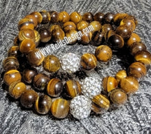 Load image into Gallery viewer, 8mm Tiger Eye Bracelet (sized for Men 8.5&quot;)