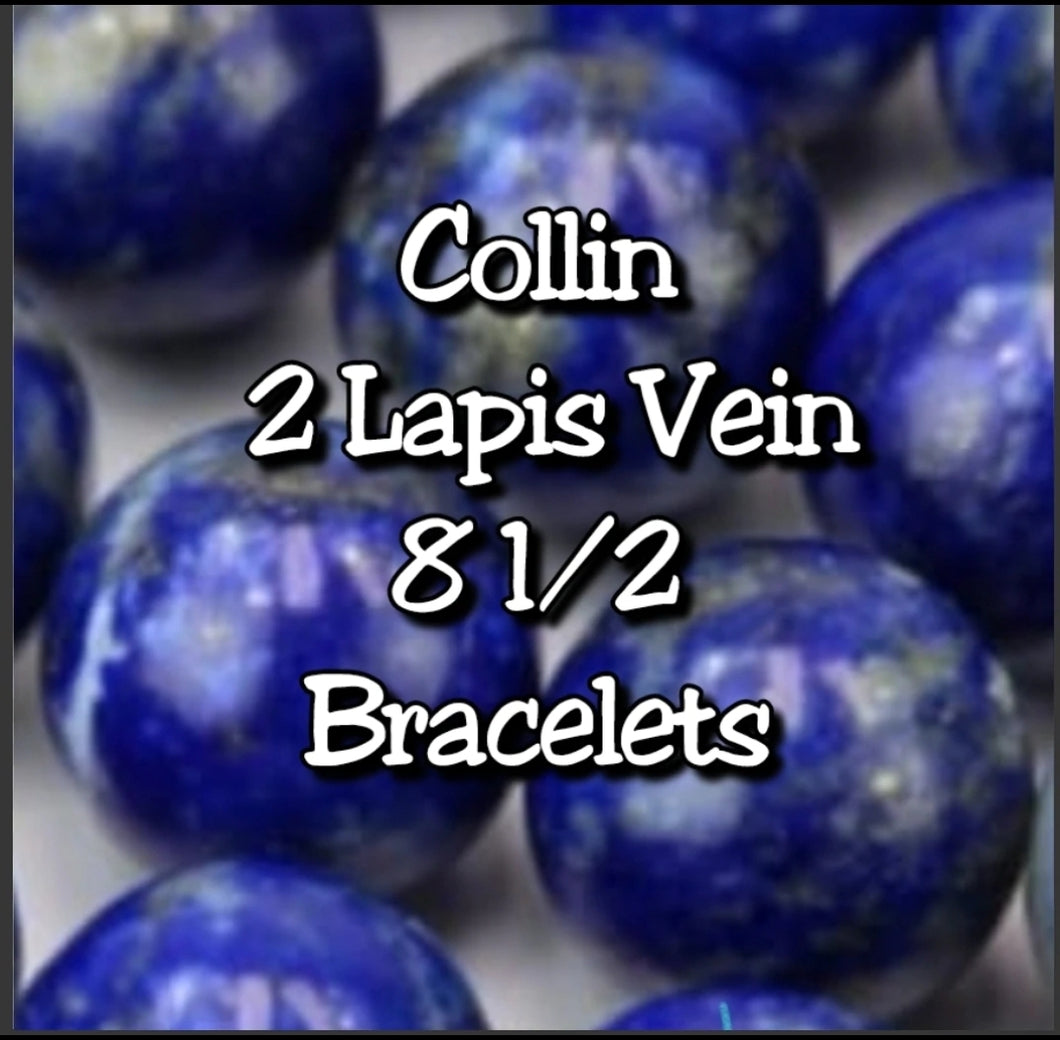 Collin 2x Lapis Bracelets