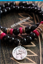 Load image into Gallery viewer, Stackable Wood Bracelet with &quot;St Christopher&quot; Medal ( size 8.5&quot;)