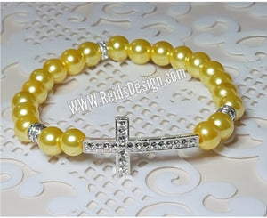 Sale...."IRIS" Glass Pearls Bracelet (size 7.5")