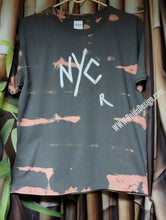 Load image into Gallery viewer, Bleach Dye NYC HAND-PAINTED T-SHIRT ( size youth large)