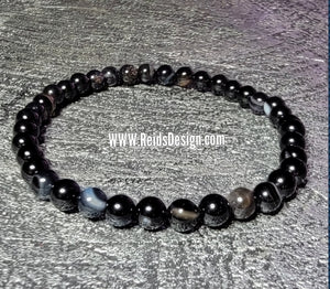 Sale...6mm Agate Bracelet (size 8.5" )Each Bracelet