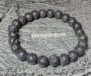 8mm Lava Bracelet  ( size 7.5" )