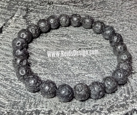 8mm Lava Bracelet  ( size 7.5