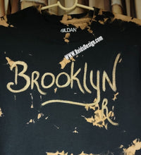 Load image into Gallery viewer, &quot;BROOKLYN&quot; Reversed Tie Dye / Bleach Tie Dye 👕 T-Shirt by Reids&#39; Design Men Small / Women Medium