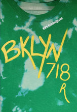 Load image into Gallery viewer, &quot;BKLYN 718&quot; Reversed Tie Dye / Bleach Tie Dye 👕 T-Shirts by Reids&#39; Design Men Large / Women XL