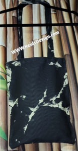 One of a kind Bleach Dye Canvas Tote Bags (size 13" ×15" inches) with Long Handle