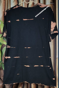 "Brooklyn" Reversed Tie Dye / Bleach Tie Dye 👕 V-neck T-Shirts by Reids' Design Men Large / Women XL
