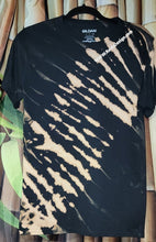 Load image into Gallery viewer, One of a Kind Handmade cotton Reversed Tie Dye / Bleach Tie Dye Black T-shirts by Reids&#39; Design Men Small / Women Medium