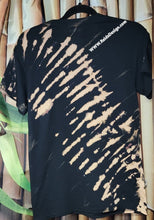 Load image into Gallery viewer, One of a Kind Handmade cotton Reversed Tie Dye / Bleach Tie Dye Black T-shirts by Reids&#39; Design Men Small / Women Medium