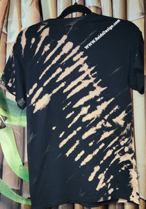 One of a Kind Handmade cotton Reversed Tie Dye / Bleach Tie Dye Black T-shirts by Reids' Design Men Small / Women Medium