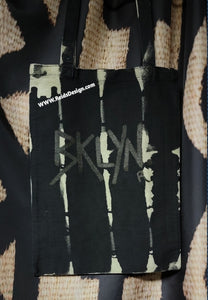 One of a kind Bleach Dye Canvas Tote Bags (size 13" ×15" inches) with Long Handle