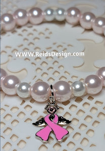 Breast Cancer Awareness Bracelet  ( size 7.5 )