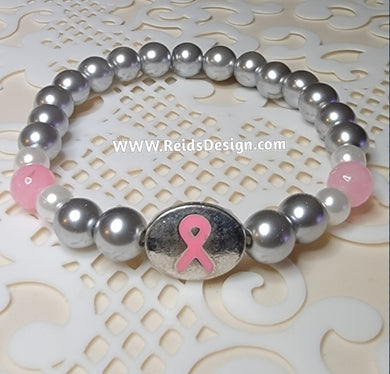 Breast Cancer Awareness Bracelet  ( size 7.5