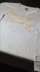 New Hand Painted Long Sleeve "Blessing on Blessings"  T-Shirts by Reids' Design (Men Small / Women Medium)