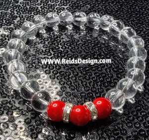 "❤️" Stackable Glass Beads Bracelet Set ( size 7.5" )