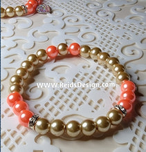 Load image into Gallery viewer, &quot;❤️&quot; Stackable Pearls Bracelet Set ( size 7.5&quot; )