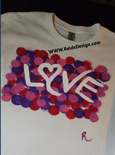 Load image into Gallery viewer, White Long Sleeve &quot;LOVE&quot; Hand Painted T-Shirts Men Medium / Women Large