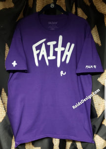 T-shirt "Faith" Hand painted By Reids' Design Men Large / Women XL